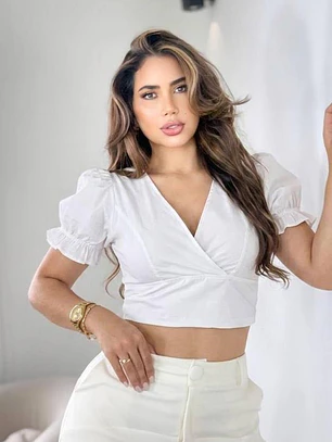 Blusa Manga Bombacha Divina Talla Única 