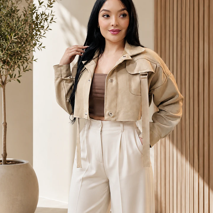 Chaqueta Gamuza Unicolor  6