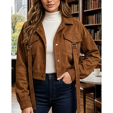 Chaqueta Gamuza Unicolor  5