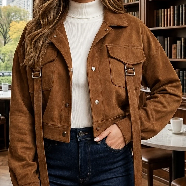 Chaqueta Gamuza Unicolor  5