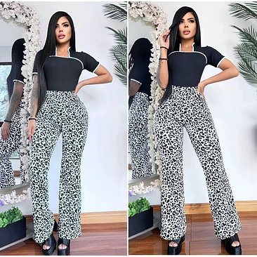 Pantalón Bota Campana Estampado 4