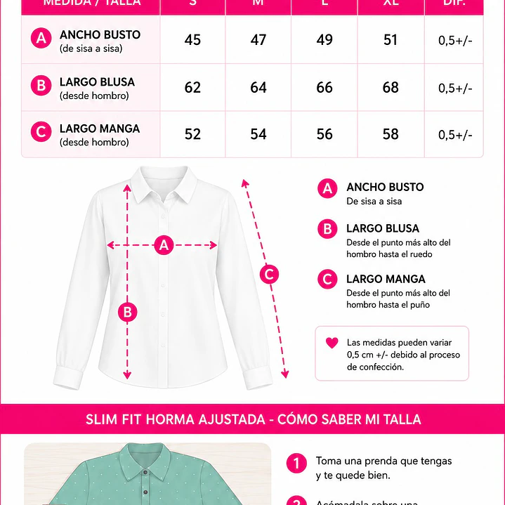 Blusa Camisera Manga Larga Popelina  33