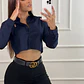 BLUSA OVERSICE MANGA LARGA POPELINA - Miniatura 8