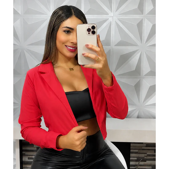 Blazer Corto Bengalina Licrada Talla Única  12