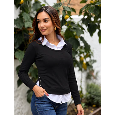 Camisero Tejido Perlas Talla Única  1