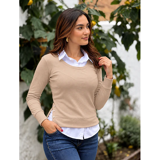 Camisero Tejido Perlas Talla Única  2