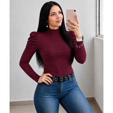 Blusa Manga Larga Bombacha Talla Única  1