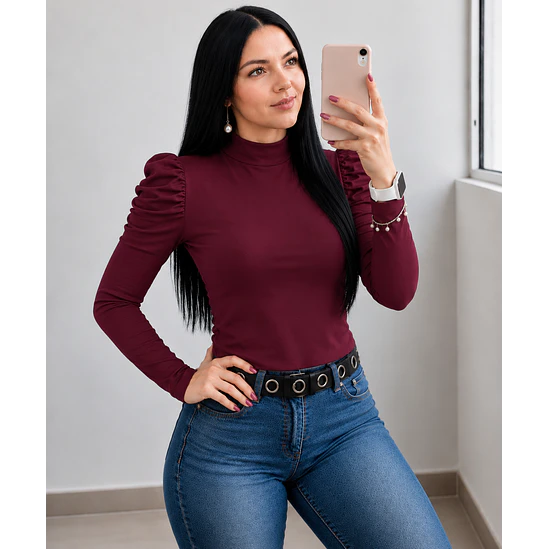 Blusa Manga Larga Bombacha Talla Única  1