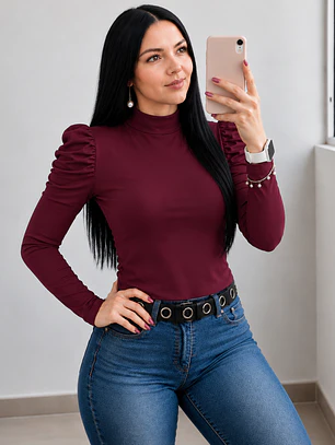 Blusa Manga Larga Bombacha Talla Única 