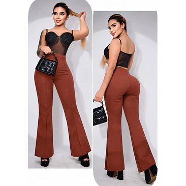 Pantalón Gamuza Bota Campana Talla Única  4