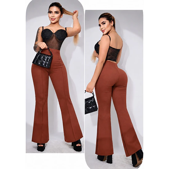 Pantalón Gamuza Bota Campana Talla Única  4