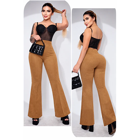 Pantalón Gamuza Bota Campana Talla Única  1