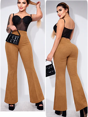 Pantalón Gamuza Bota Campana Talla Única 