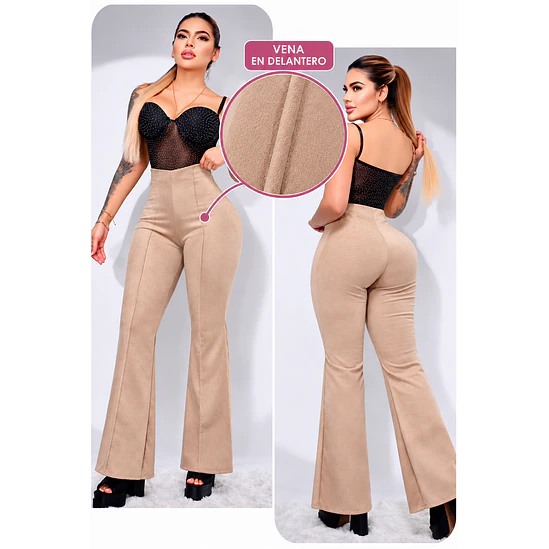 Pantalón Gamuza Bota Campana Talla Única  6