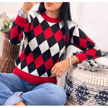 Suéter Tejido Rombo Talla Unica 1