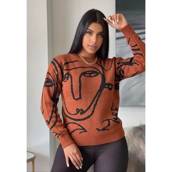 Suéter Tejido Rostros Talla Unica 1