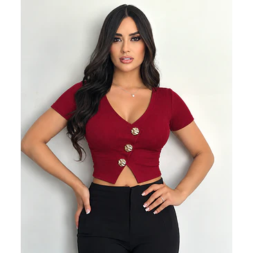 Blusa Corta Botones  1