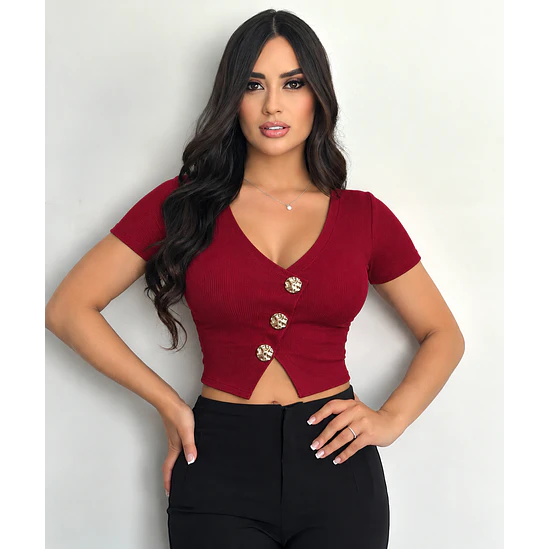 Blusa Corta Botones  1