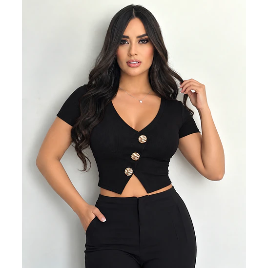 Blusa Corta Botones  2