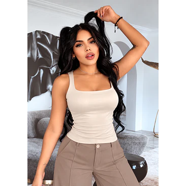 Blusa Cuello Cuadrado Talla Única  7