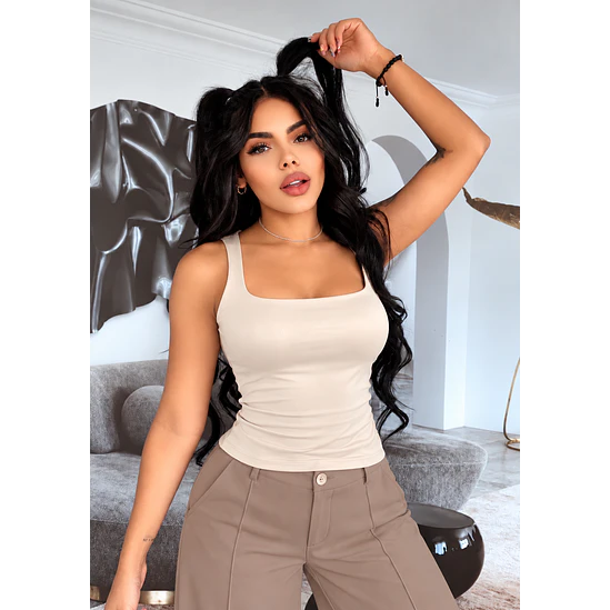 Blusa Cuello Cuadrado Talla Única  7
