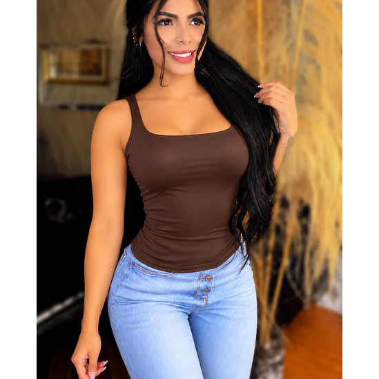 Blusa Cuello Cuadrado Talla Única  12