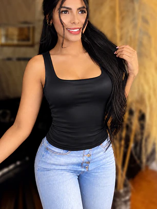 Blusa Cuello Cuadrado Talla Única 