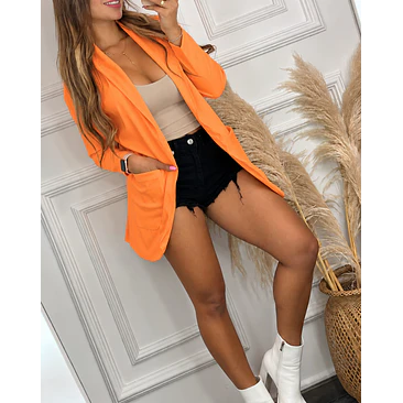 Blazer largo con bolsillos Talla Unica 1