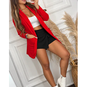 Blazer largo con bolsillos Talla Unica 6