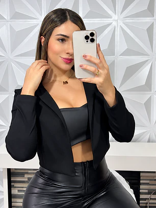 Blazer Corto Bengalina Licrada Talla Única 
