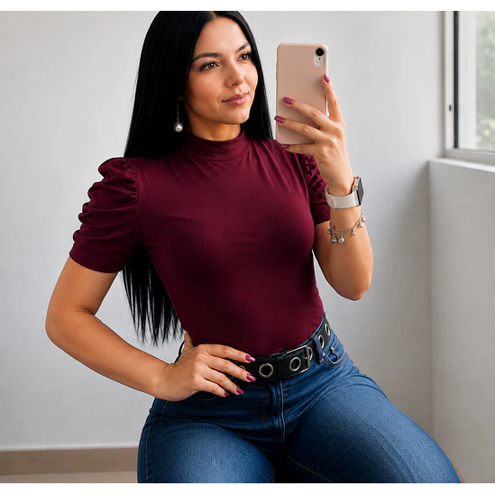 Blusa Manga Bombacha Corta Talla Única  3