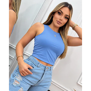 Blusa Corta Talla Única S 4