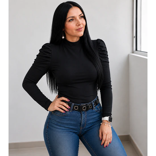 Blusa Manga Larga Bombacha Talla Única  8