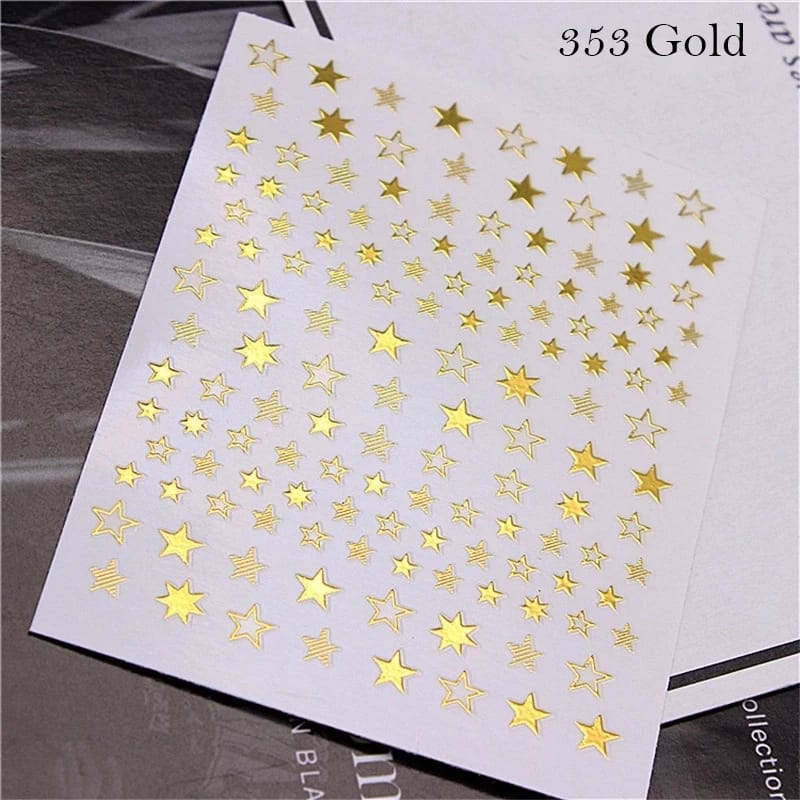 STICKER 3D ESTRELLA GOLD