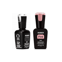 BASE RUBBER PINK 15ML+BASE RUBBER CLEAR 15ML