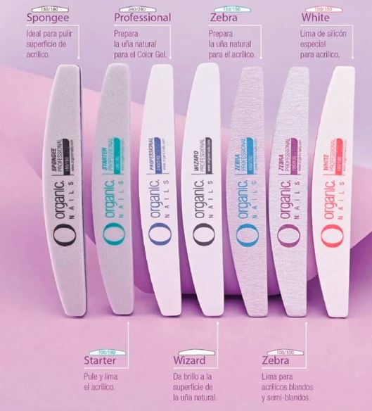 9 LIMAS PARA UÑAS ORGANIC NAILS