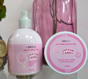 PACK CREMA Y EXFOLIANTE MANOS , PIES COTTON CANDY 