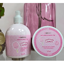 PACK CREMA Y EXFOLIANTE MANOS , PIES COTTON CANDY 