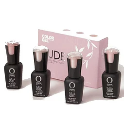 SET COLOR GEL NUDE 4 PIEZAS TRASLUCIDOS
