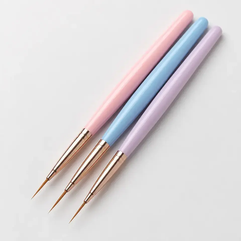 Set de pinceles para nail art, 3 unidades 1