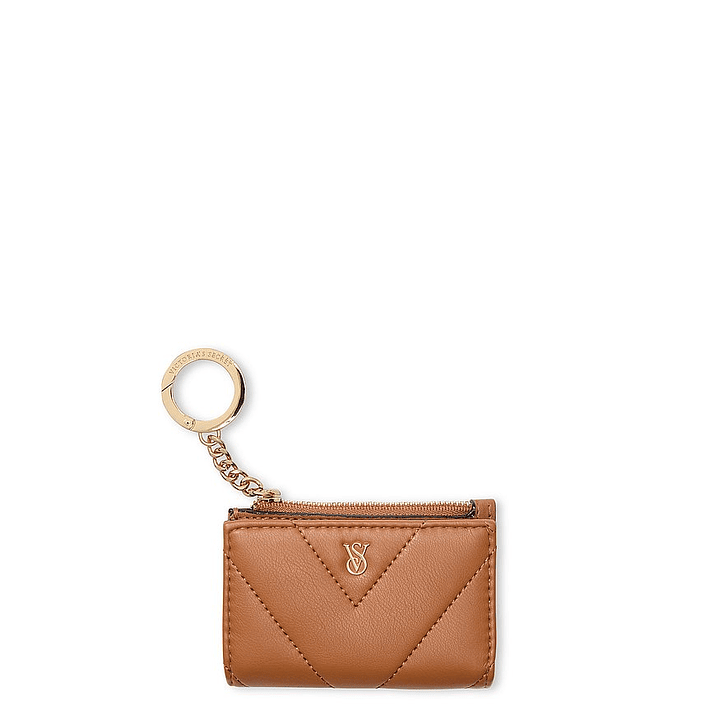 TARJETERO  CON CIERRE COLOR CAFÉ 1