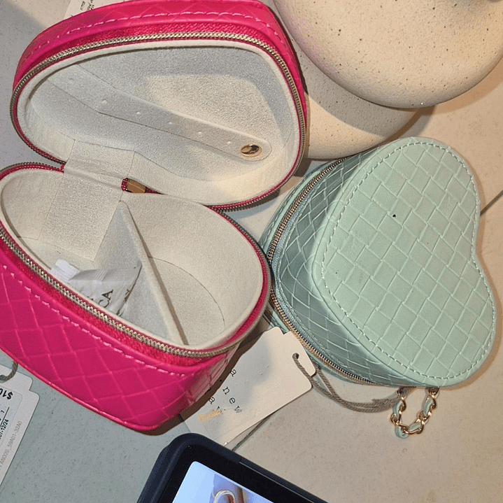 Joyero Corazon Verde Agua 2