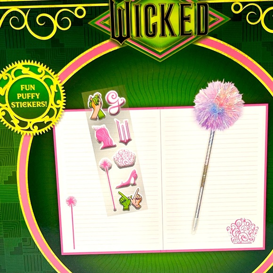 Agenda the wicked con stickers y lapiz 4