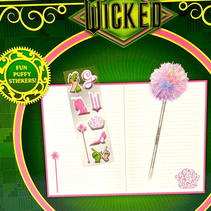 Agenda the wicked con stickers y lapiz 4