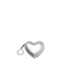 Monedero Llavero Corazón Plateado 1