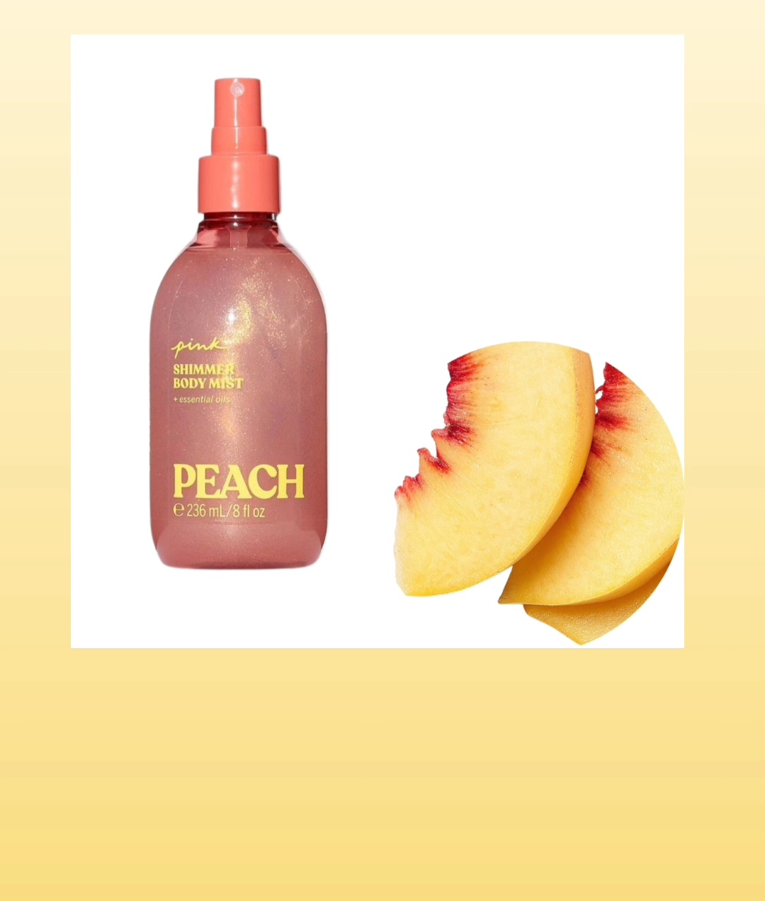 Body Mist Con Brillo Peach