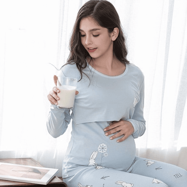 Pijama Amparito  de Embarazo y Lactancia