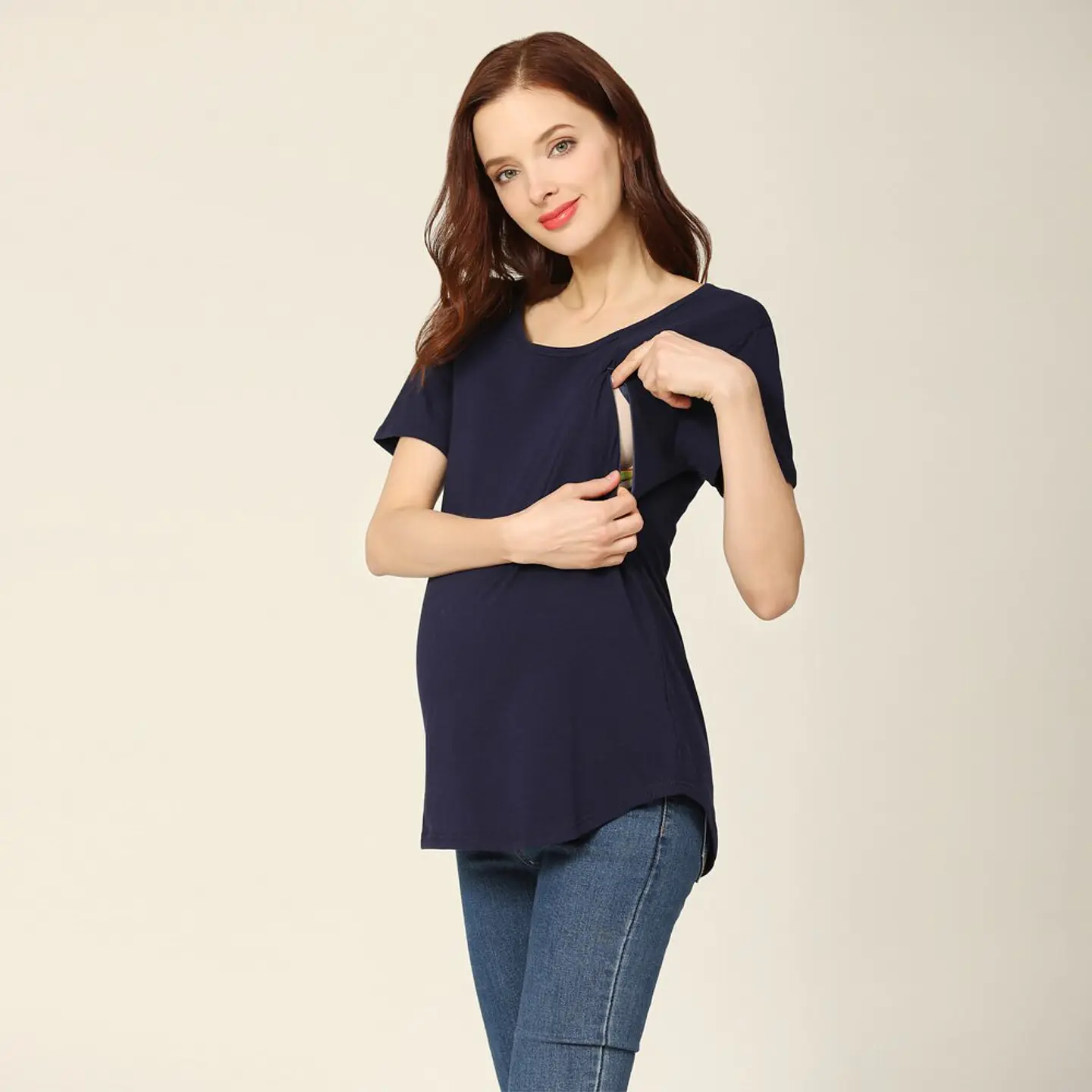 Polera Embarazo & Lactancia Gloria Navy Blue 1