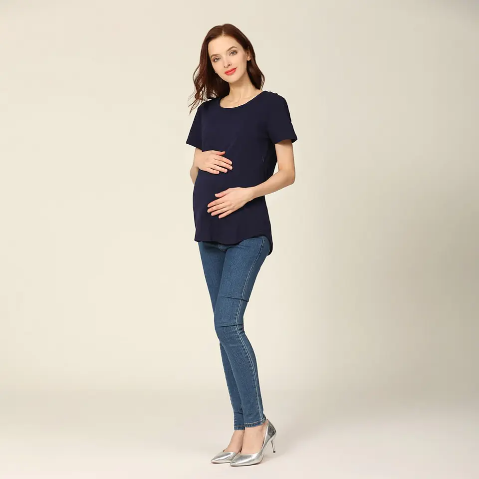 Polera Embarazo & Lactancia Gloria Navy Blue 4