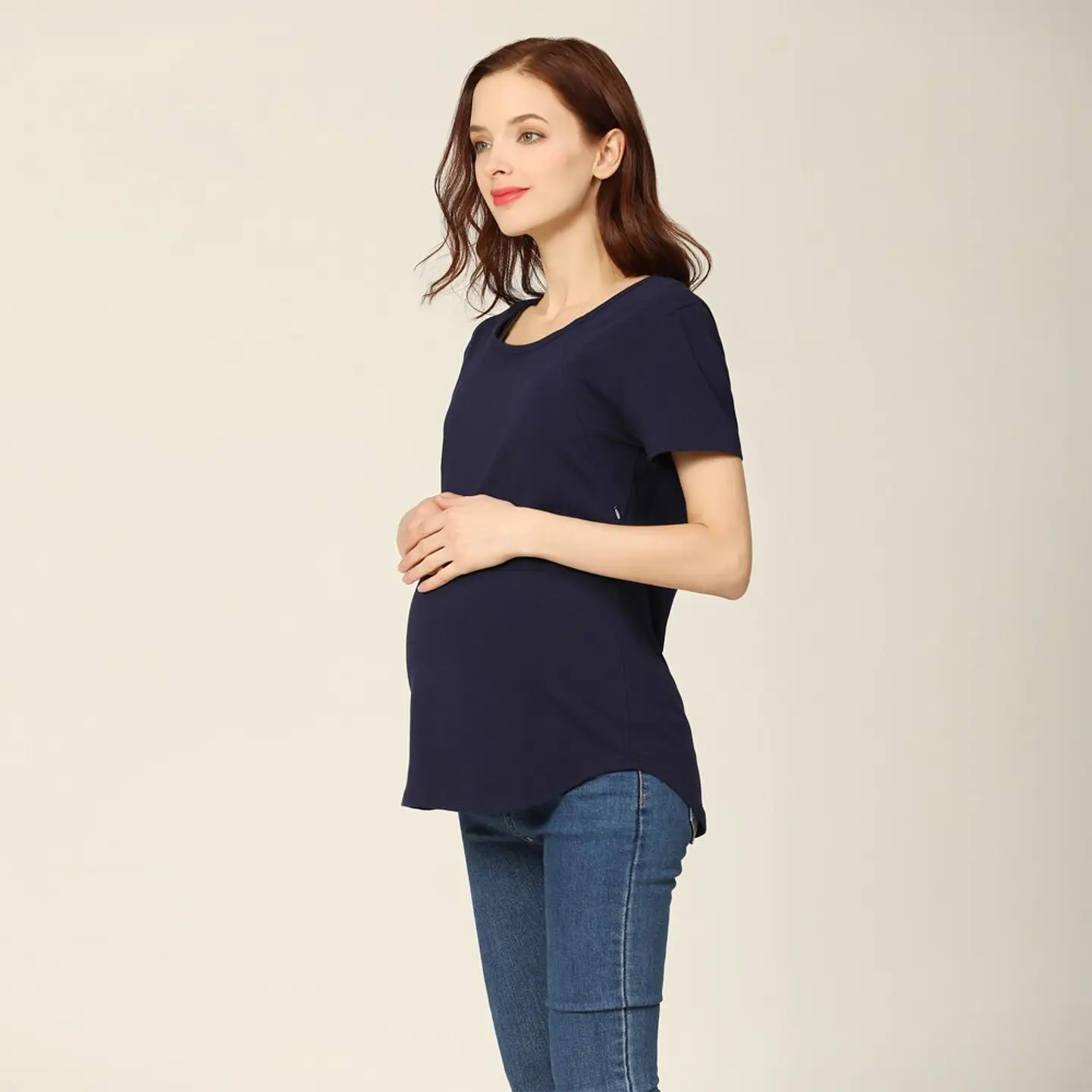 Polera Embarazo & Lactancia Gloria Navy Blue 5